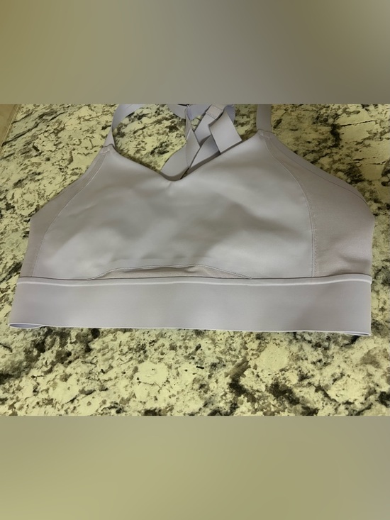 Brooks Lavender Sport Drive Interlace Run BRA size M Strappy High Compression - Picture 2 of 6